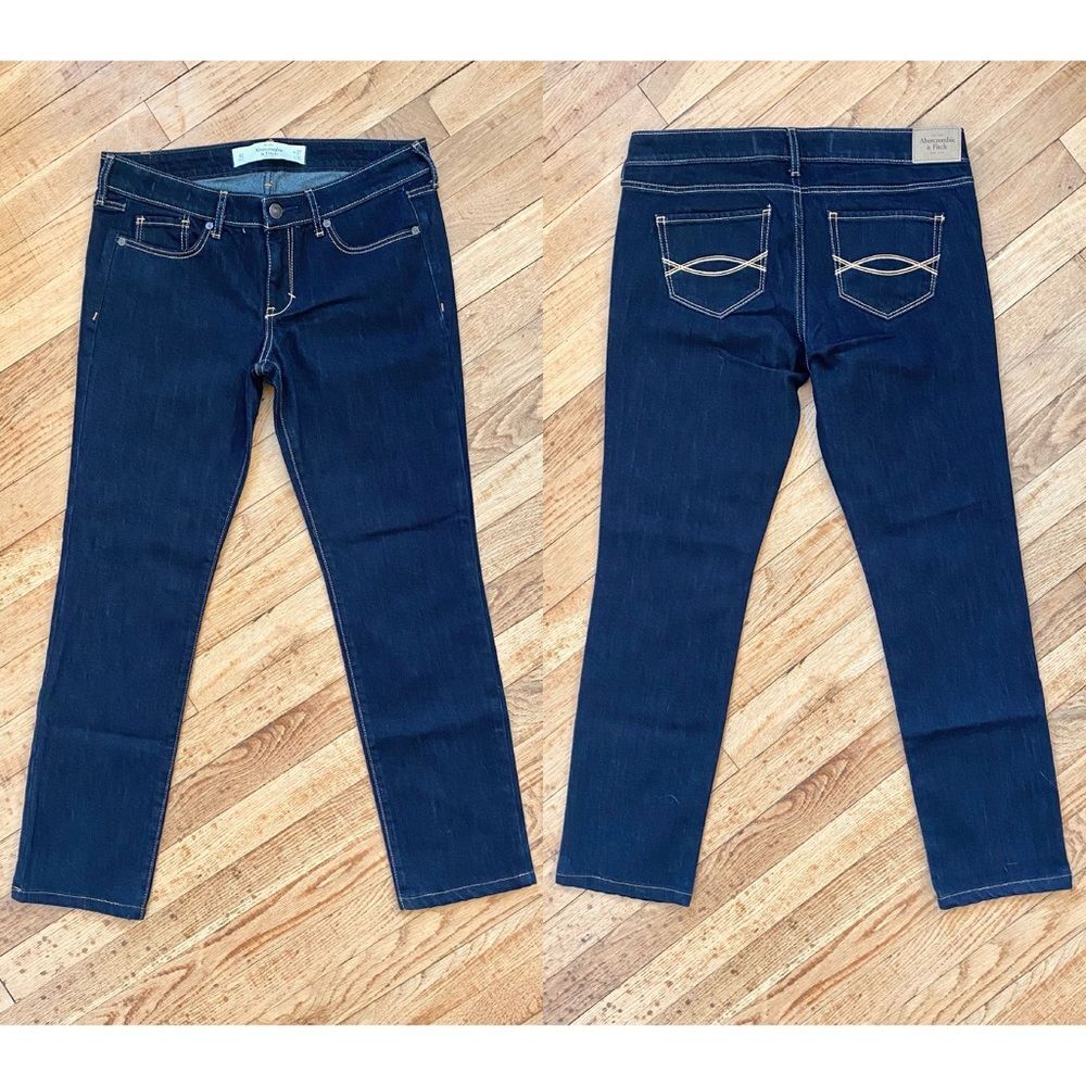 Abercrombie & Fitch | 'The A&F Skinny' Low-Rise Dark Wash Jeans Zip Fly 5 Pocket